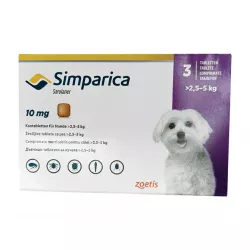 Симпарика для собак 10мг 2,5-5кг ГЕРМАНИЯ! таб. для пер. пр. N3 фото